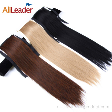 Пряме нарощування волосся Pure Color Silk, яке застібається в хвіст